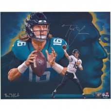 Autographed Jacksonville Jaguars Trevor Lawrence Fanatics Authentic 16 x 20 Photo Print - Created and Signed by Artist Brian Konnick - Limited Edition of 50
