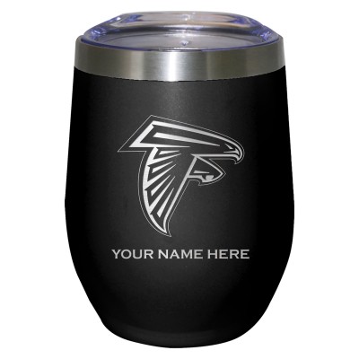 Atlanta Falcons Black 12oz. Personalized Etched Stemless Tumbler