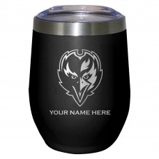 Baltimore Ravens Black 12oz. Personalized Etched Stemless Tumbler