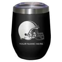 Cleveland Browns Black 12oz. Personalized Etched Stemless Tumbler