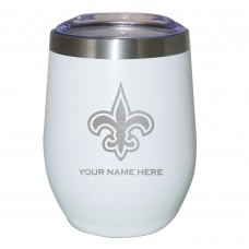 Бокал New Orleans Saints 12oz. Personalized Etched Stemless - White
