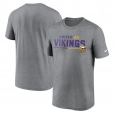 Футболка Minnesota Vikings Nike Legend Team Shoutout Performance - Heather Gray