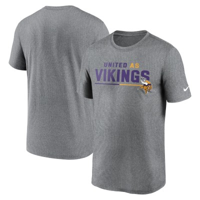 Футболка Minnesota Vikings Nike Legend Team Shoutout Performance - Heather Gray