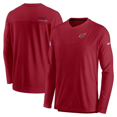 Футболка Arizona Cardinals Nike Sideline Coach Chevron Lock Up Long Sleeve V-Neck Performance - Cardinal