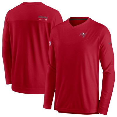 Футболка Tampa Bay Buccaneers Nike Sideline Coach Chevron Lock Up Long Sleeve V-Neck Performance - Red