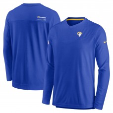 Футболка Los Angeles Rams Nike Sideline Coach Chevron Lock Up Long Sleeve V-Neck Performance - Royal