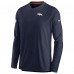 Футболка Denver Broncos Nike Sideline Coach Chevron Lock Up Long Sleeve V-Neck Performance - Navy