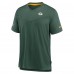 Футболка Green Bay Packers Nike Sideline Coach Chevron Lock Up Logo V-Neck Performance - Heather Kelly Green