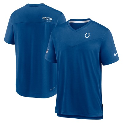 Футболка Indianapolis Colts Nike Sideline Coach Chevron Lock Up Logo V-Neck Performance - Royal