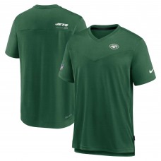 Футболка New York Jets Nike Sideline Coach Chevron Lock Up Logo V-Neck Performance - Green