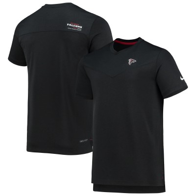 Футболка Atlanta Falcons Nike Sideline Coach Chevron Lock Up Logo V-Neck Performance - Black