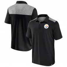 Pittsburgh Steelers Fanatics Black Long Shot Polo