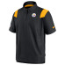Пуловер Pittsburgh Steelers Nike Black Sideline Coaches Chevron Lockup Top