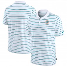 Miami Dolphins Nike White Sideline Lock Up Victory Performance Polo