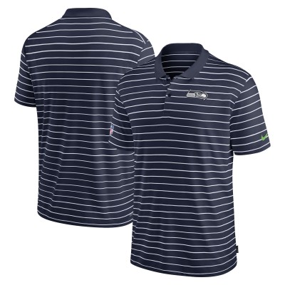 Seattle Seahawks Nike Navy Sideline Lock Up Victory Performance Polo