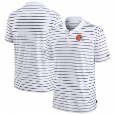 Cleveland Browns Nike White Sideline Lock Up Victory Performance Polo