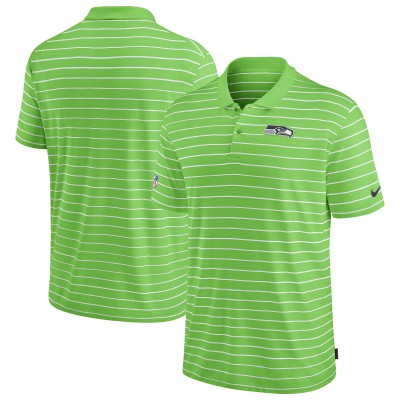Seattle Seahawks Nike Neon Green Sideline Lock Up Victory Performance Polo