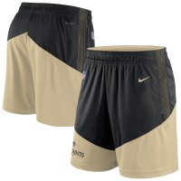 Шорты New Orleans Saints Nike Black/Gold Sideline Primary Lockup Performance