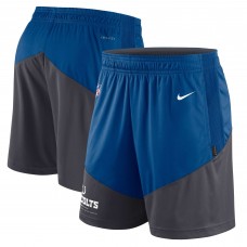 Indianapolis Colts Nike Sideline Primary Lockup Performance Shorts - Royal/Anthracite