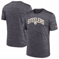 Pittsburgh Steelers Nike Black Sideline Velocity Athletic Stack Performance T-Shirt