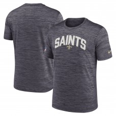 Футболка New Orleans Saints Nike Black Sideline Velocity Athletic Stack Performance