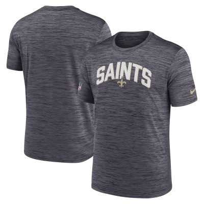 Футболка New Orleans Saints Nike Black Sideline Velocity Athletic Stack Performance