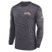 Футболка с длинным рукавом Atlanta Falcons Nike Charcoal Sideline Velocity Athletic Stack Performance