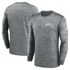Футболка с длинным рукавом New Orleans Saints Nike Sideline Velocity Athletic Stack Performance - Gray