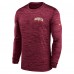 Футболка с длинным рукавом Washington Commanders Nike Sideline Velocity Athletic Stack Performance - Burgundy