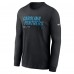 Футболка с длинным рукавом Carolina Panthers Nike Sideline Infograph Lock Up Performance - Black