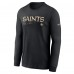 Футболка с длинным рукавом New Orleans Saints Nike Sideline Infograph Lock Up Performance - Black