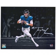 Autographed Jacksonville Jaguars Trevor Lawrence Fanatics Authentic 11 x 14 Spotlight Roll Out Photograph