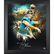 Autographed Jacksonville Jaguars Trevor Lawrence Fanatics Authentic Framed 20 x 24 In-Focus Photograph