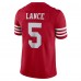 Игровая джерси Trey Lance San Francisco 49ers Nike Vapor Limited - Scarlet