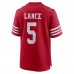 Игровая джерси Trey Lance San Francisco 49ers Nike Team Game - Scarlet