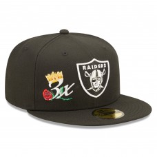 Бейсболка Las Vegas Raiders New Era Crown 3x Super Bowl Champions 59FIFTY - Black