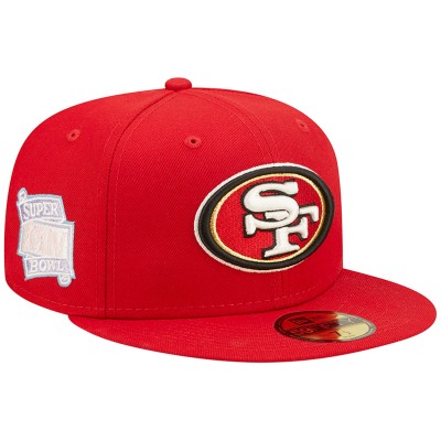 Бейсболка San Francisco 49ers New Era Super Bowl XXIV Pop Sweat 59FIFTY - Scarlet