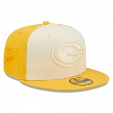 Бейсболка Green Bay Packers New Era Tonal Super Bowl XXXI Side Patch 59FIFTY - Cream/Gold