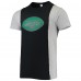Футболка New York Jets Refried Apparel Sustainable Split - Black/Heathered Gray