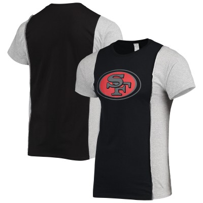 Футболка San Francisco 49ers Refried Apparel Sustainable Split - Black/Heathered Gray