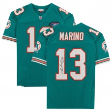 Autographed Miami Dolphins Dan Marino Fanatics Authentic Aqua Mitchell & Ness Authentic Jersey with HOF 05 Inscription