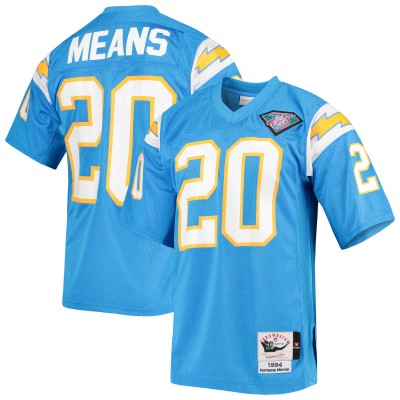 Игровая джерси Natrone Means Los Angeles Chargers Mitchell & Ness Authentic - Powder Blue