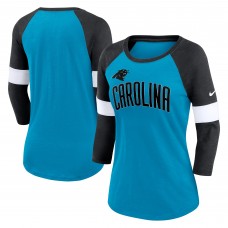 Футболка с рукавом 3/4 Carolina Panthers Nike Womens Football Pride Raglan - Blue/Heather Black