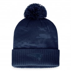 New England Patriots Iconic Camo Cuffed Knit Hat with Pom - Navy