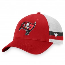 Tampa Bay Buccaneers Iconic Team Stripe Trucker Snapback Hat - Red/White