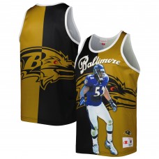 Майка Ray Lewis Baltimore Ravens Mitchell & Ness Retired Player Graphic - Black/Gold