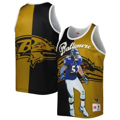Майка Ray Lewis Baltimore Ravens Mitchell & Ness Retired Player Graphic - Black/Gold