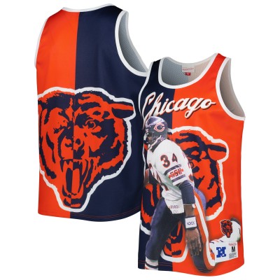 Майка Walter Payton Chicago Bears Mitchell & Ness Retired Player Graphic - Navy/Orange