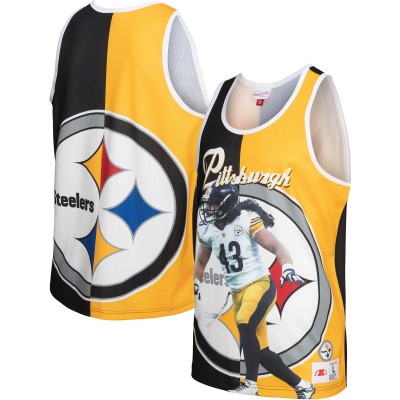 Майка Troy Polamalu Pittsburgh Steelers Mitchell & Ness Retired Player Graphic - Black/Gold