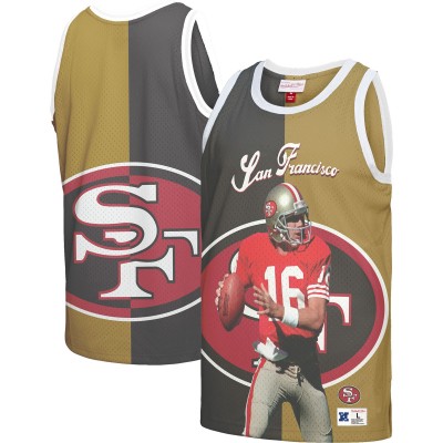 Майка Joe Montana San Francisco 49ers Mitchell & Ness Retired Player Graphic - Black/Gold